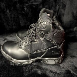 Magnum Stealth Force 6.0 Womens US 7.5 Work Boots Black Leather Ankle Waterproof